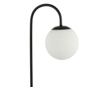 Arco 18.25" Iron/Glass Minimalist Mid Century Globe LED Table Lamp - JONATHAN Y
